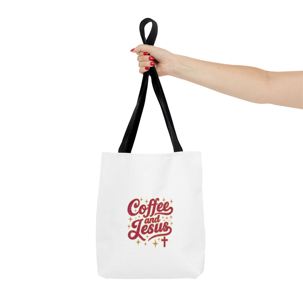 Coffee and Jesus Tote Bag — Christian Faith Canvas Shopper