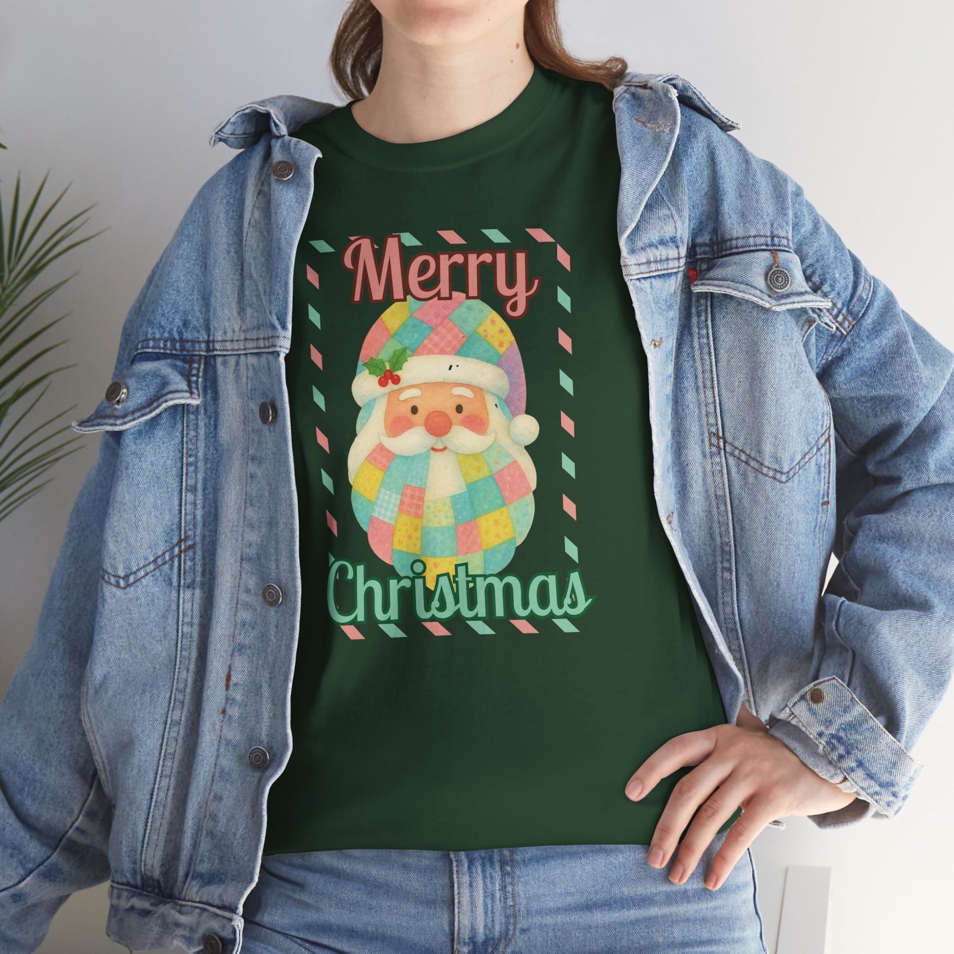 Merry Christmas Santa T-Shirt — Cute Pastel Santa Holiday Tee