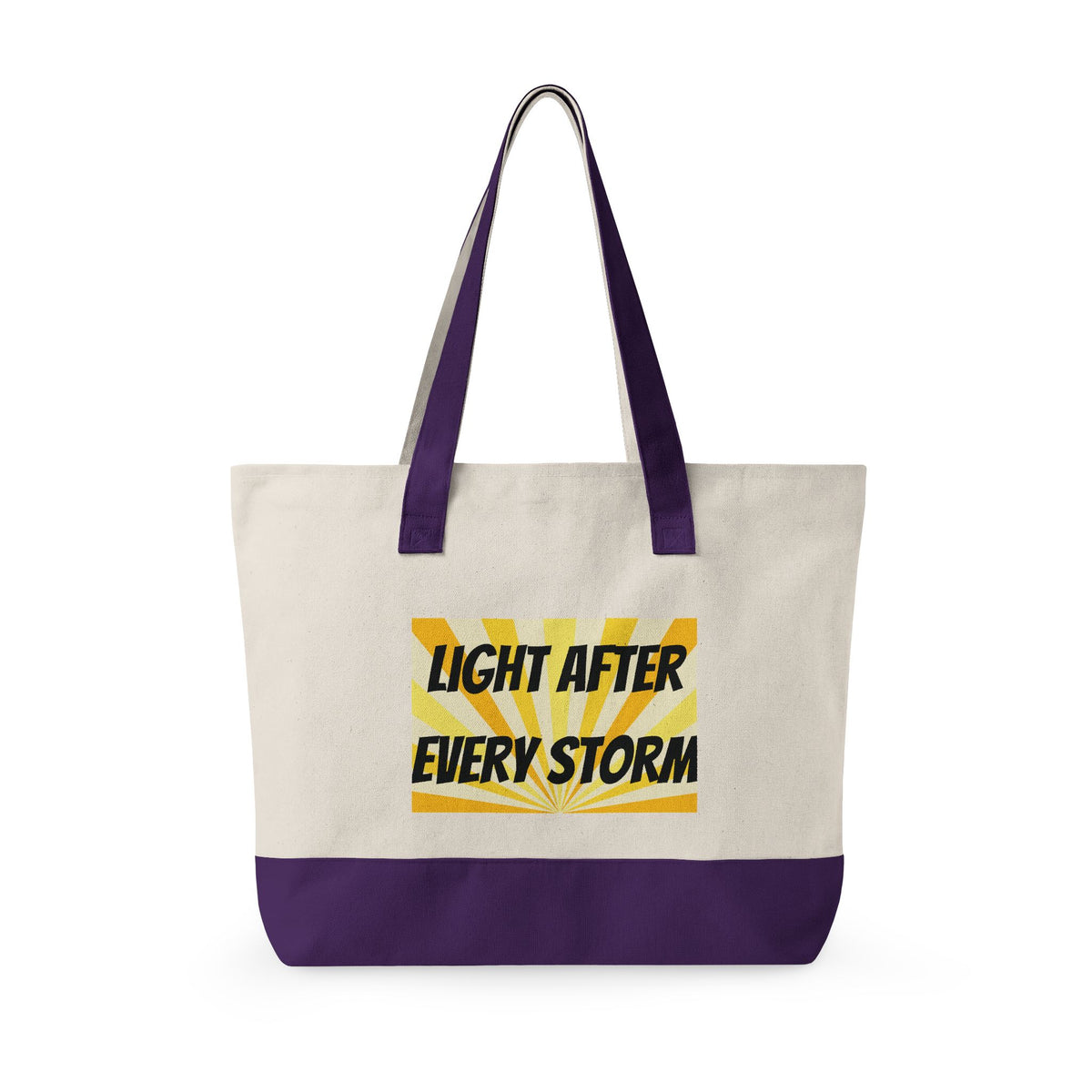 Zippered Canvas Tote