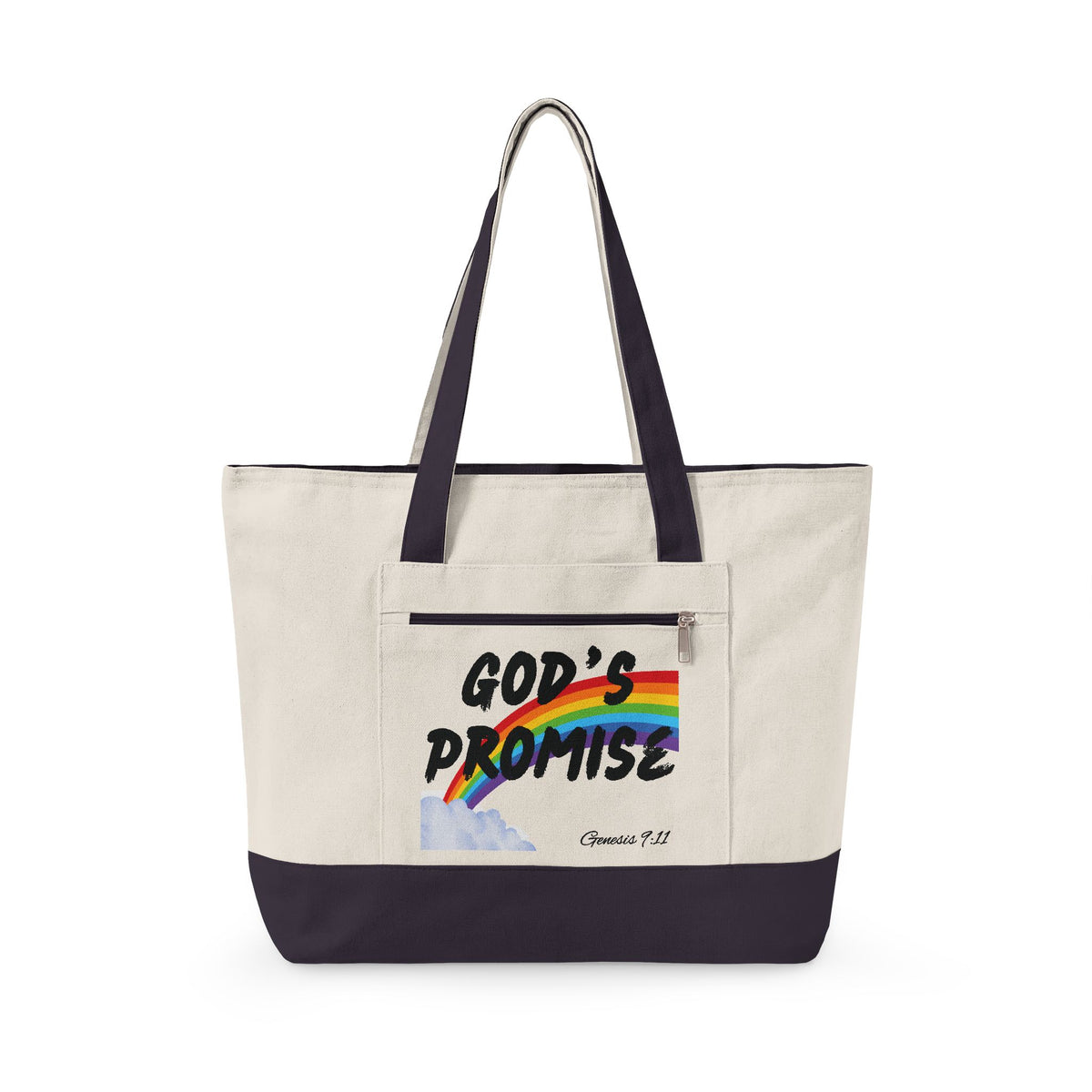 Zippered Canvas Tote