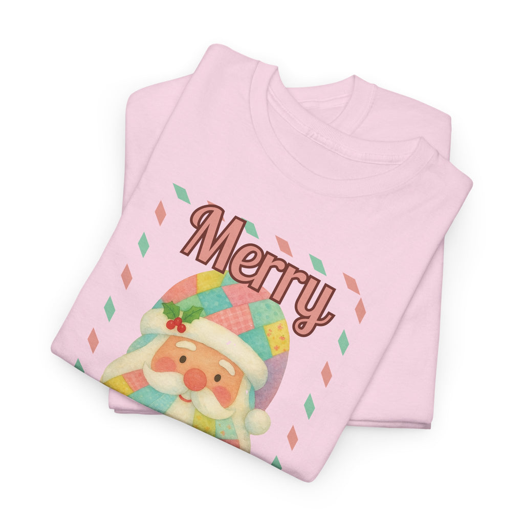 Merry Christmas Santa T-Shirt — Cute Pastel Santa Holiday Tee
