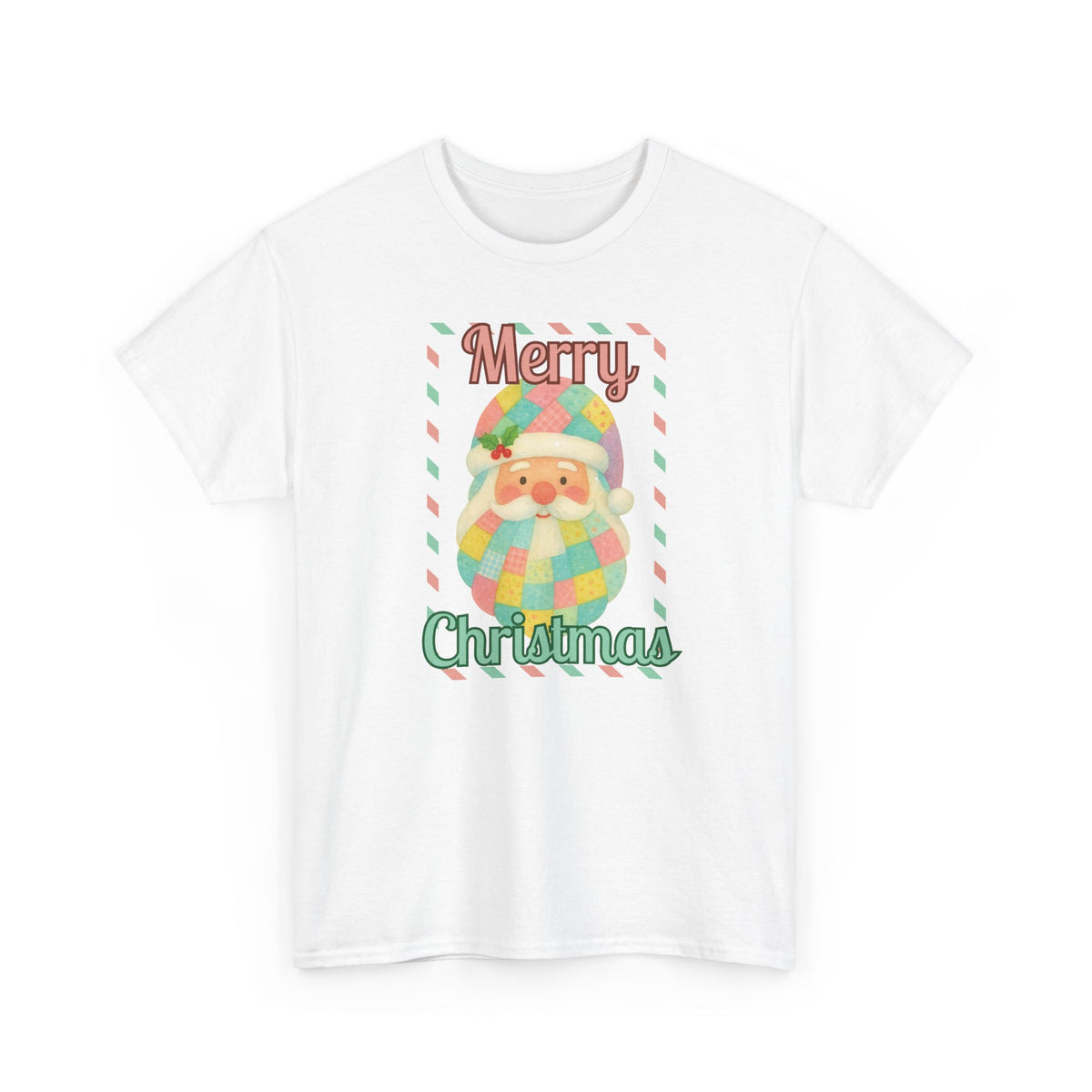 Merry Christmas Santa T-Shirt — Cute Pastel Santa Holiday Tee
