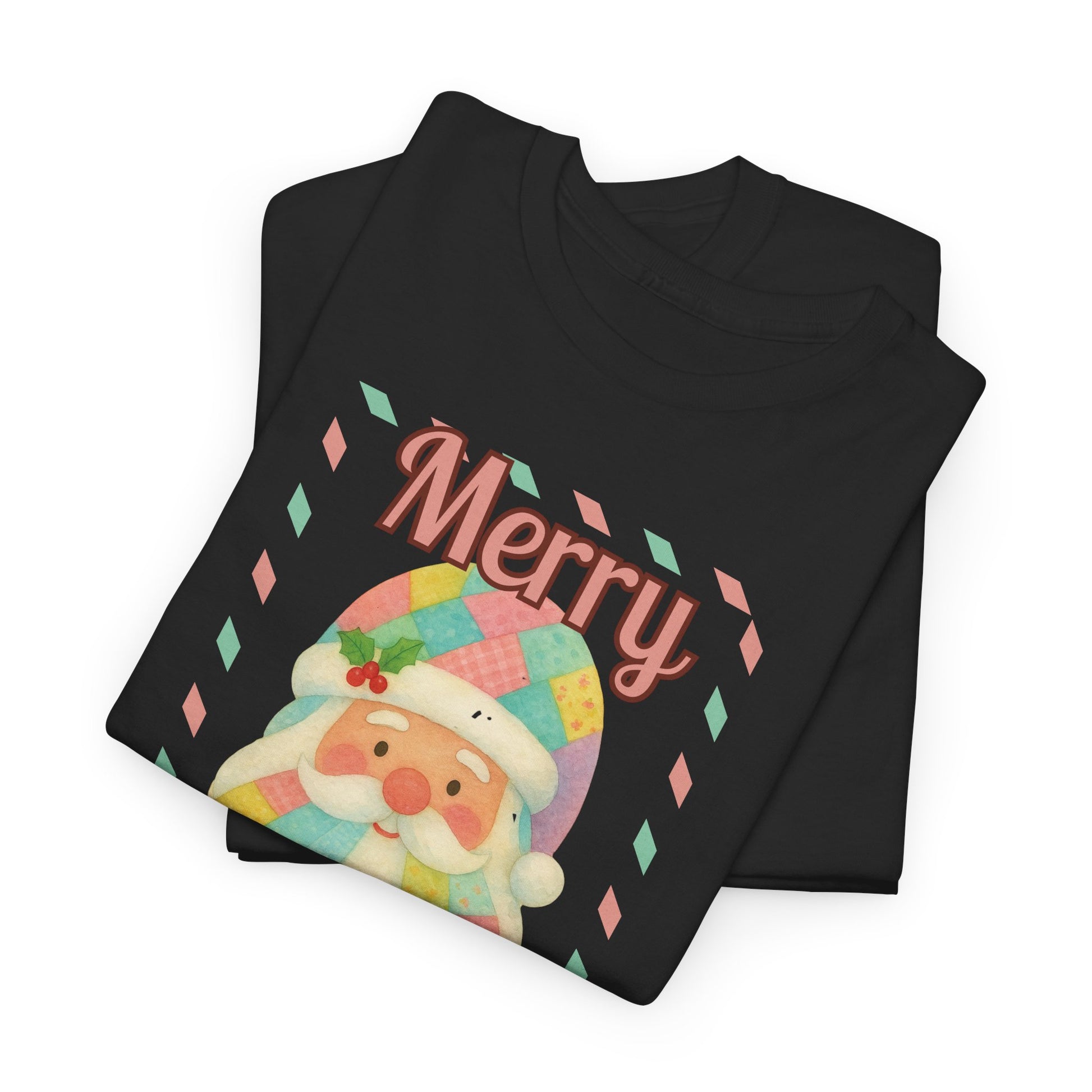 Merry Christmas Santa T-Shirt — Cute Pastel Santa Holiday Tee