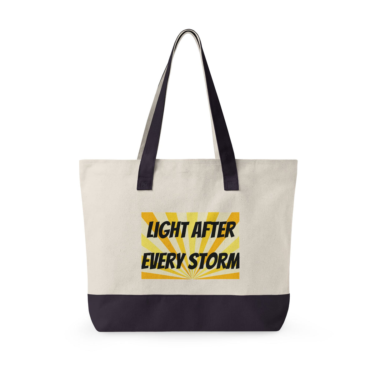 Zippered Canvas Tote