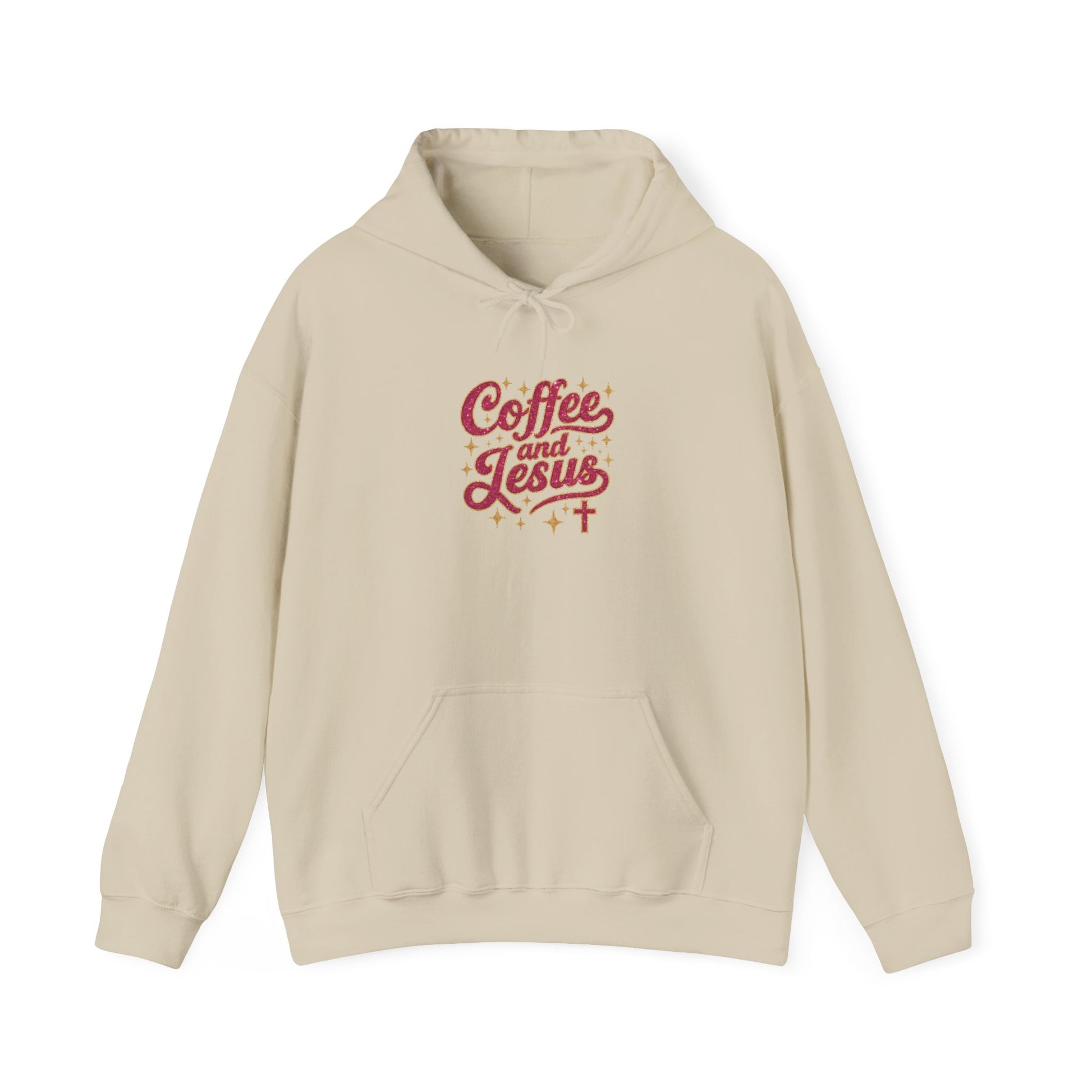 Coffee and Jesus Hoodie – Faith-Based Christian Graphic Pullover