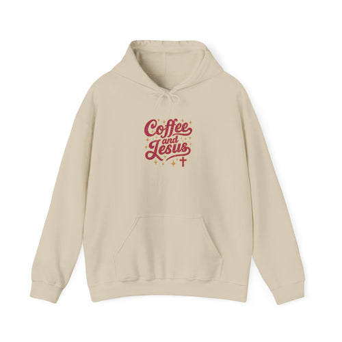 Coffee and Jesus Hoodie – Faith-Based Christian Graphic Pullover