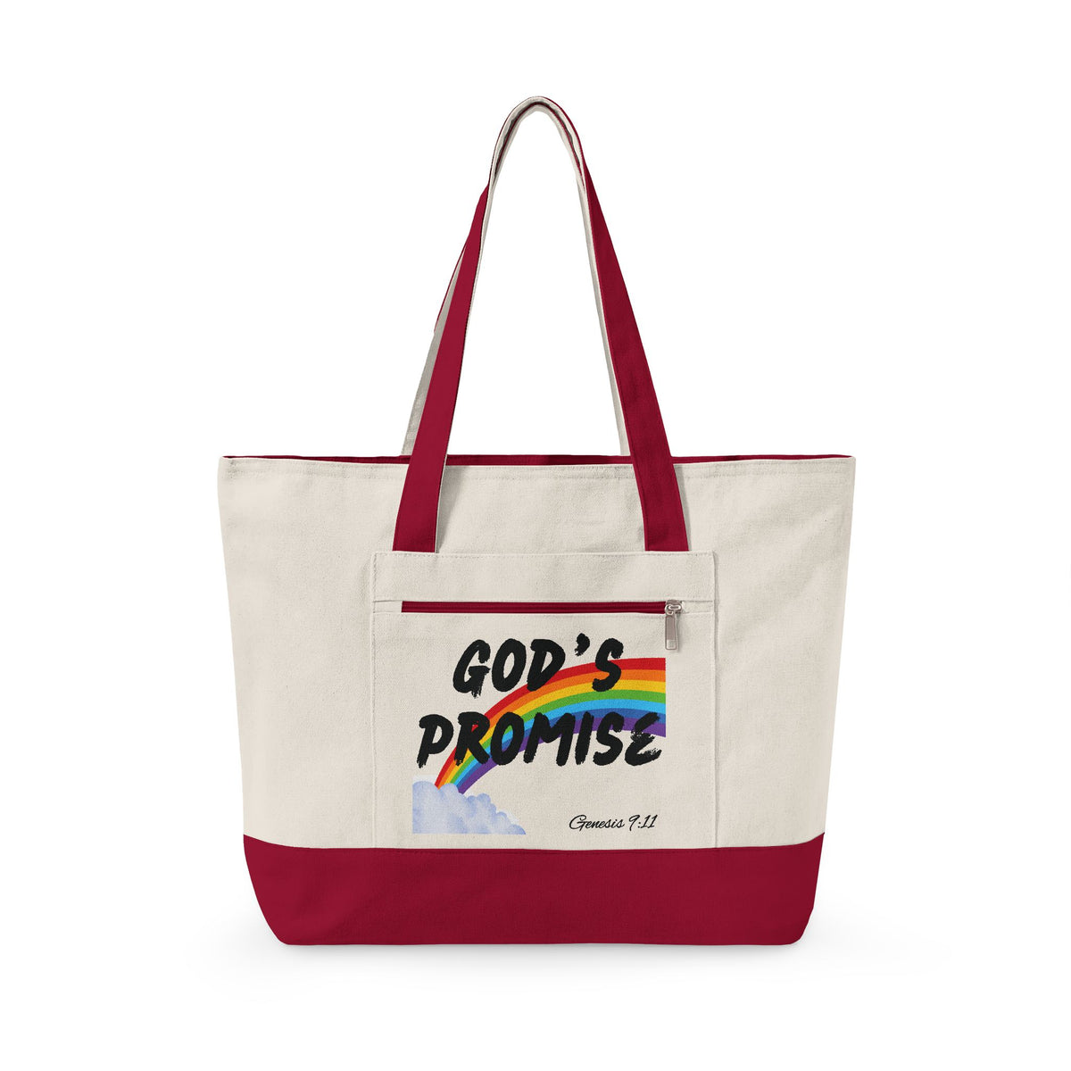 Zippered Canvas Tote