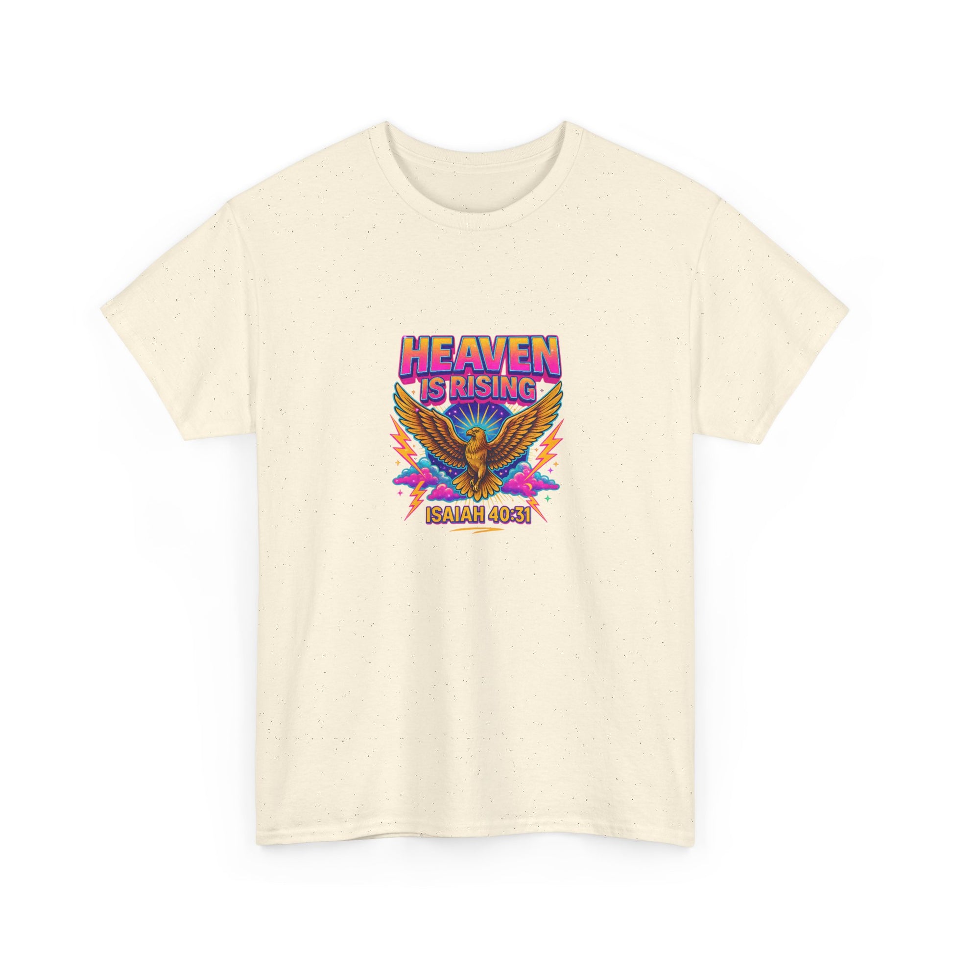 Heaven Is Rising Tee — Retro Eagle Graphic Christian Faith Shirt