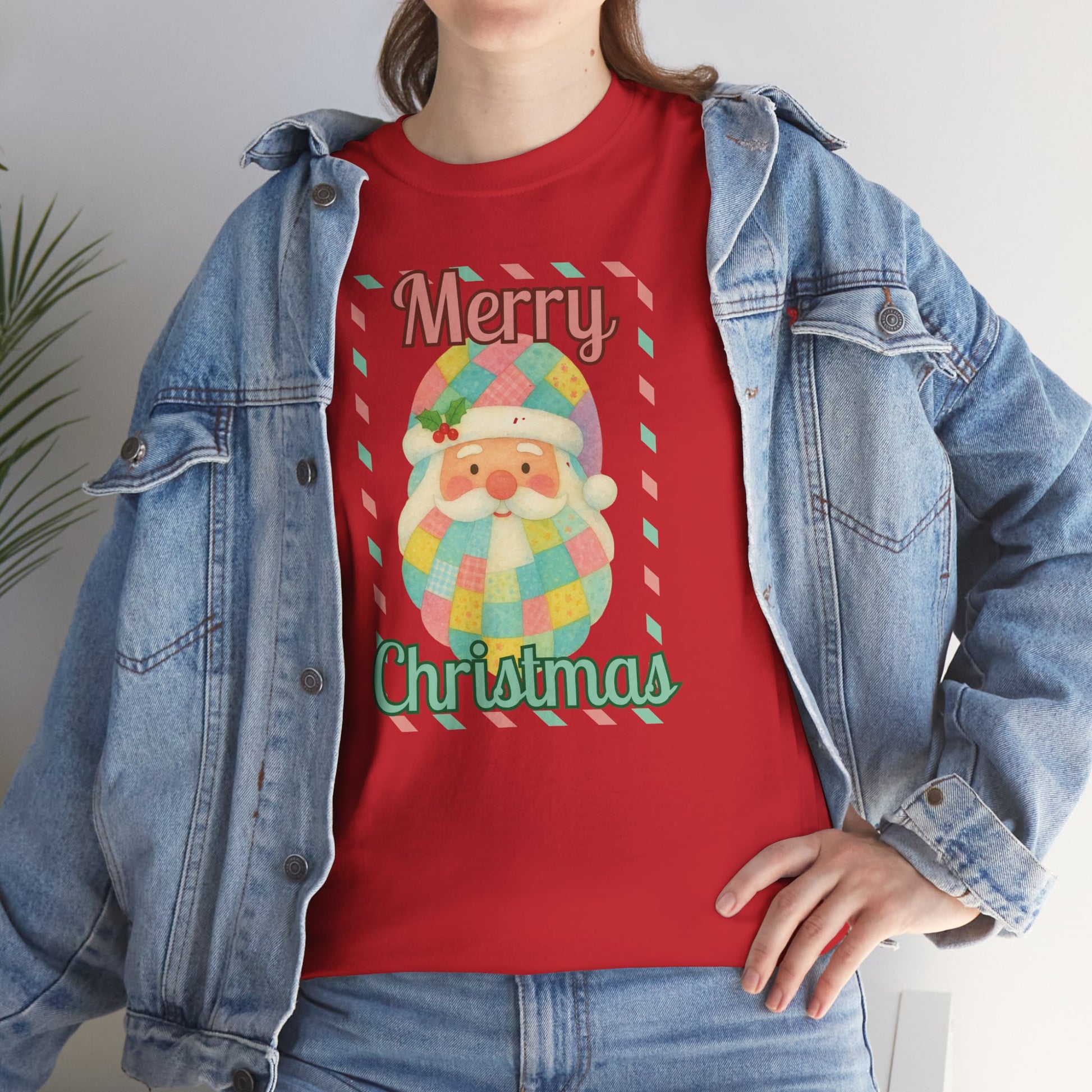 Merry Christmas Santa T-Shirt — Cute Pastel Santa Holiday Tee
