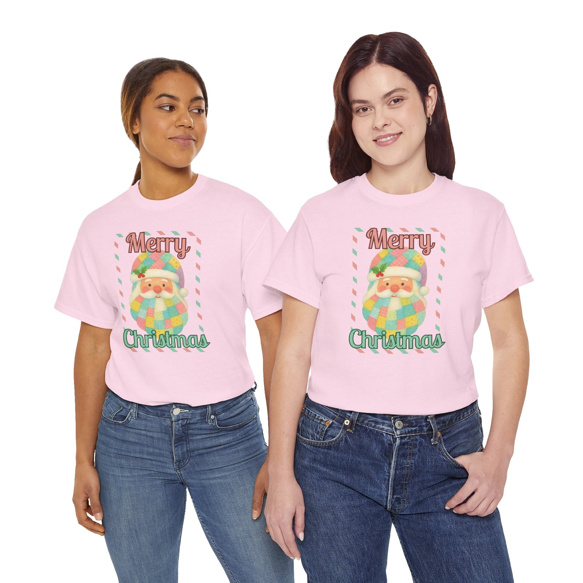 Merry Christmas Santa T-Shirt — Cute Pastel Santa Holiday Tee