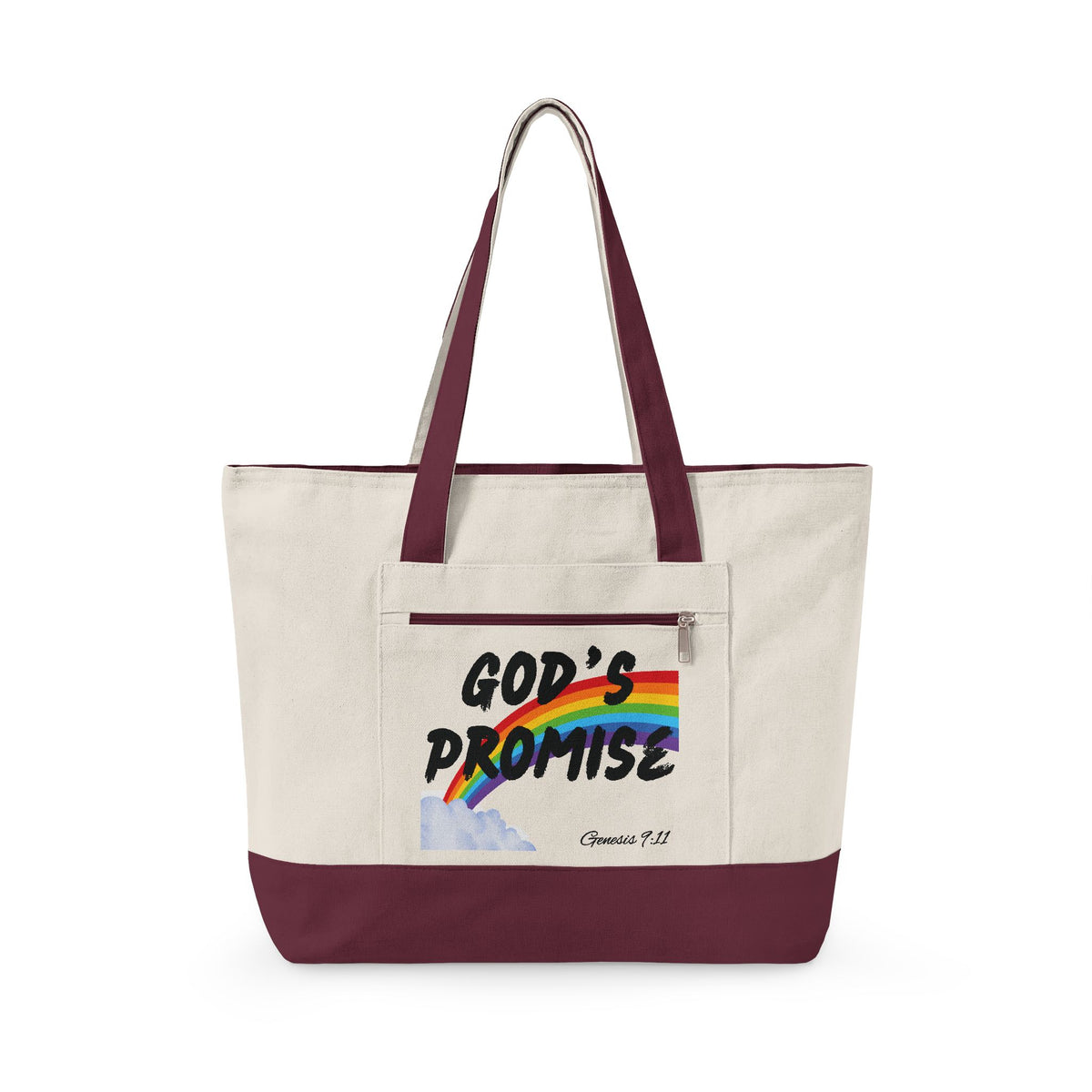 Zippered Canvas Tote