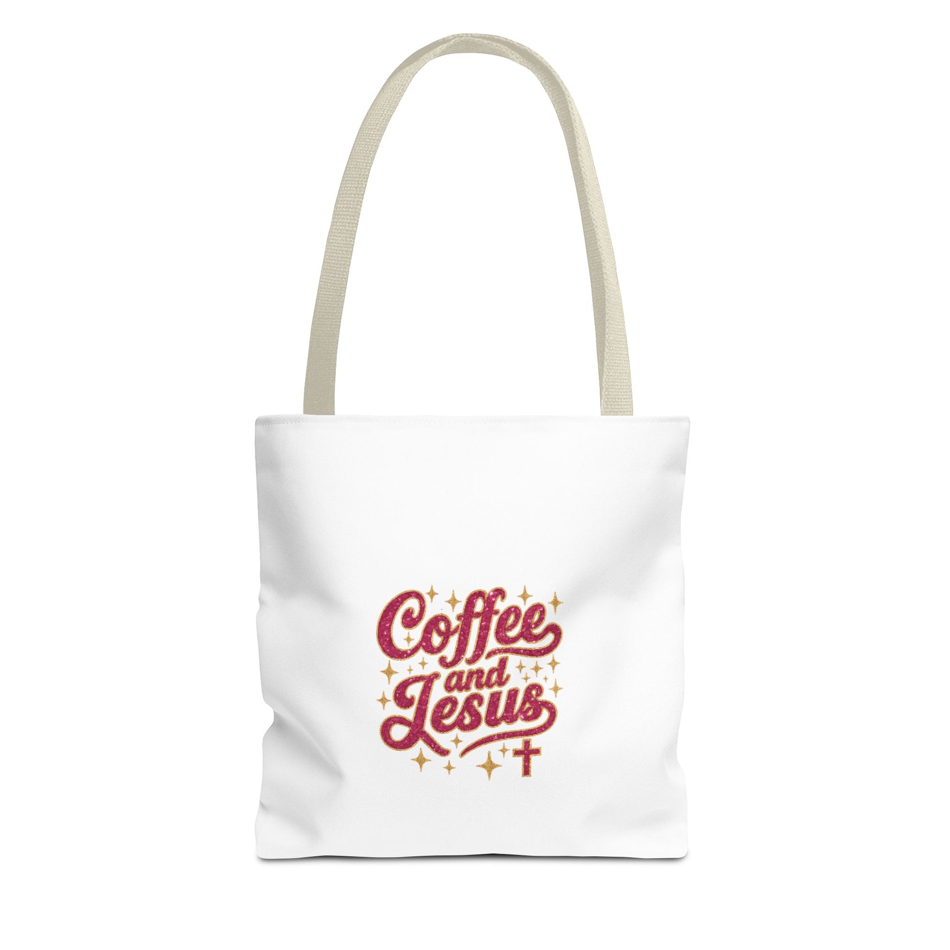 Coffee and Jesus Tote Bag — Christian Faith Canvas Shopper