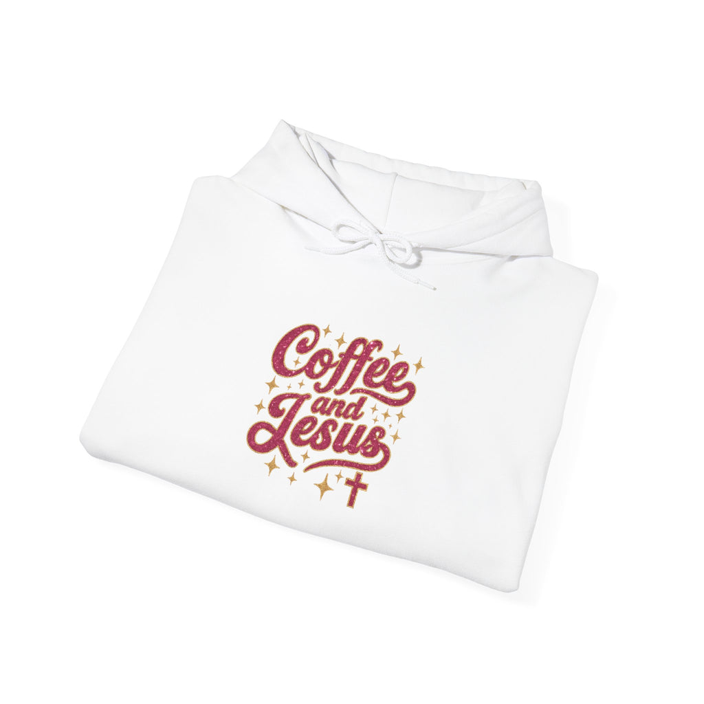 Coffee and Jesus Hoodie – Faith-Based Christian Graphic Pullover