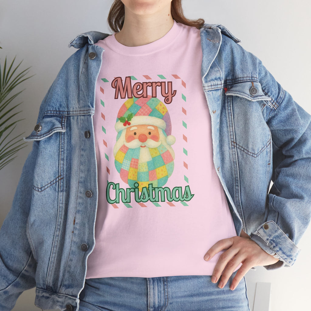 Merry Christmas Santa T-Shirt — Cute Pastel Santa Holiday Tee