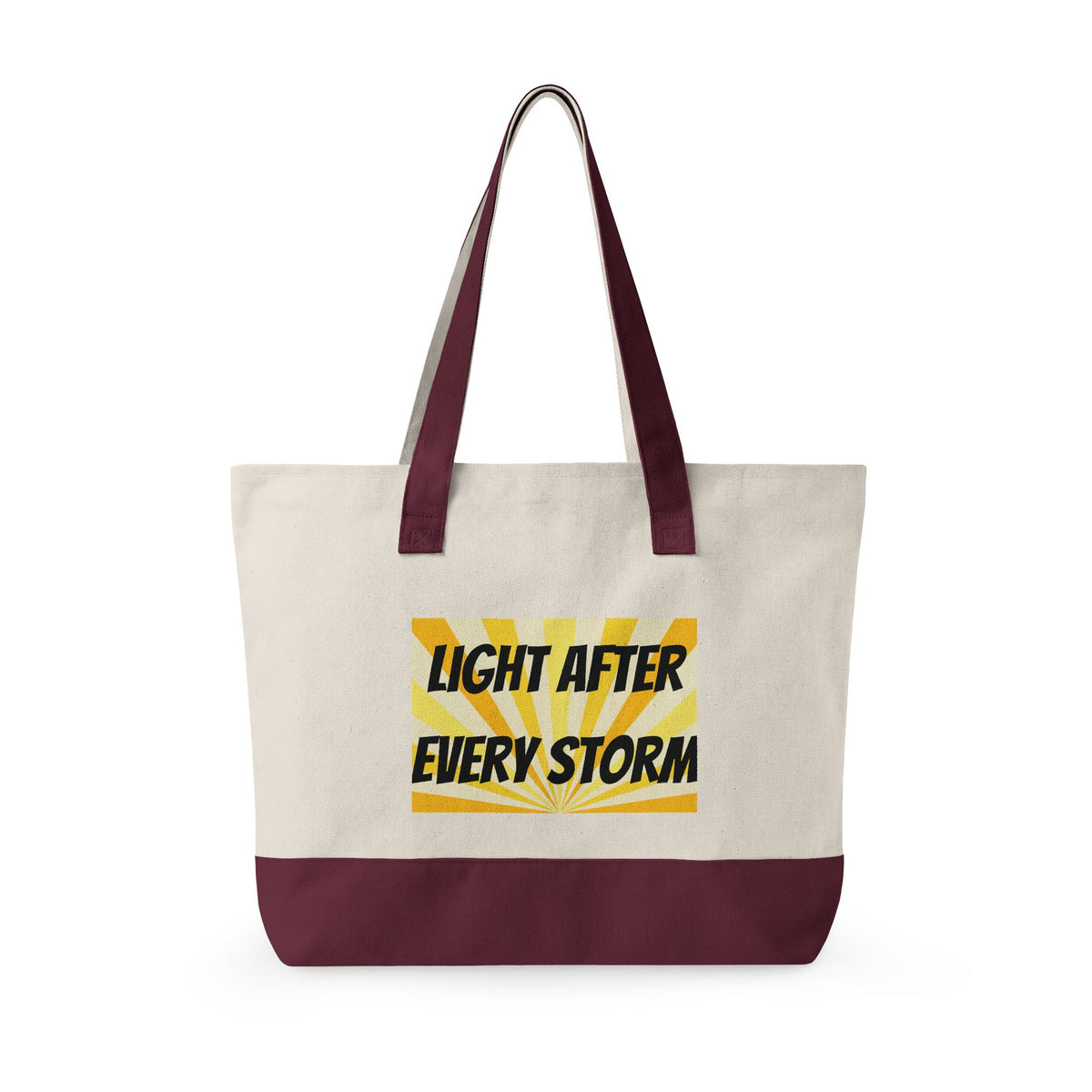 Zippered Canvas Tote