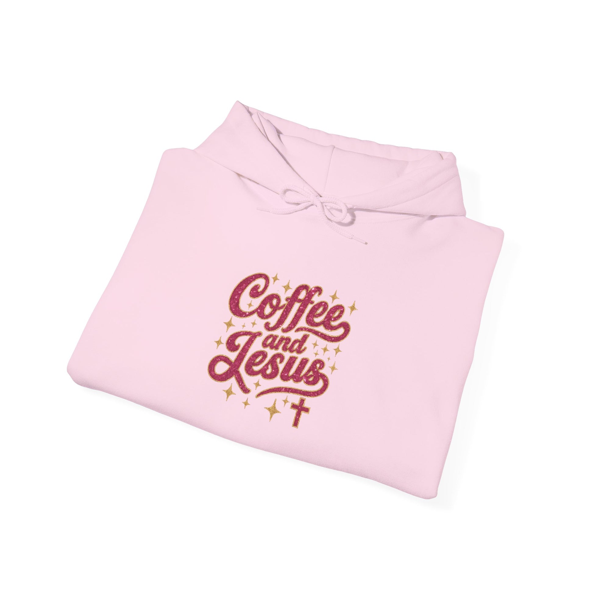 Coffee and Jesus Hoodie – Faith-Based Christian Graphic Pullover