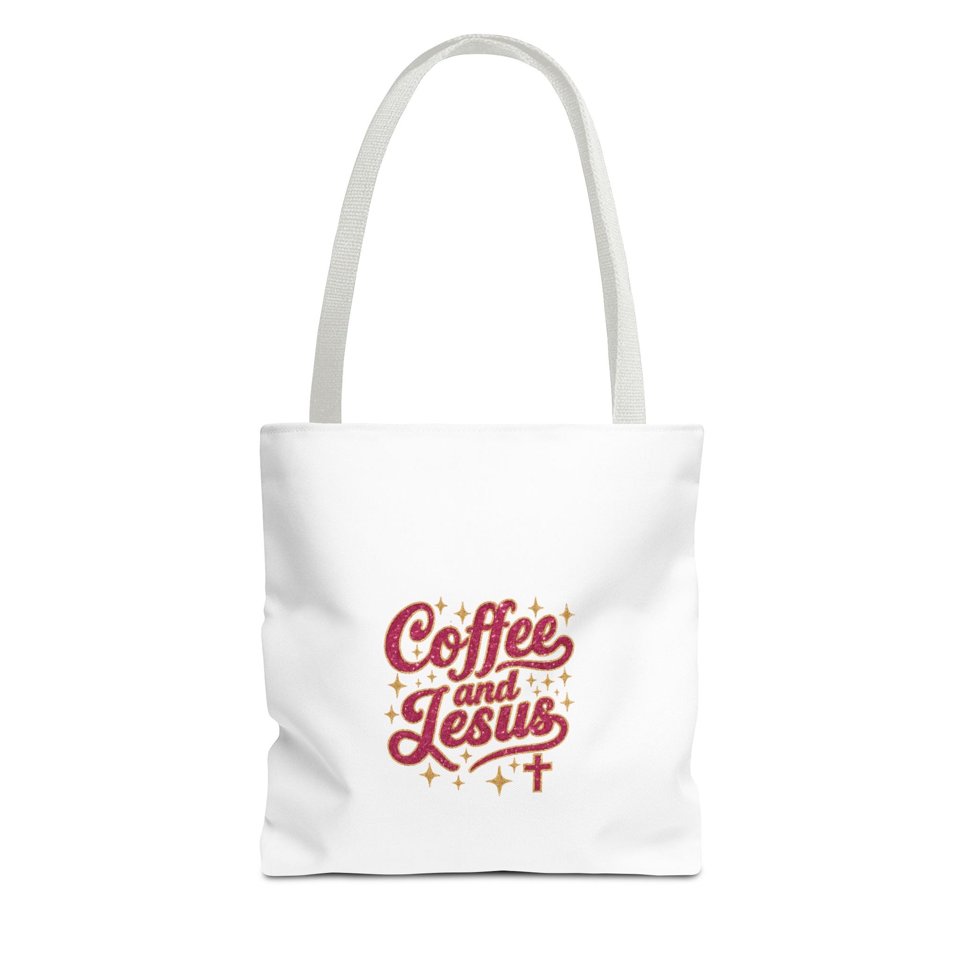 Coffee and Jesus Tote Bag — Christian Faith Canvas Shopper