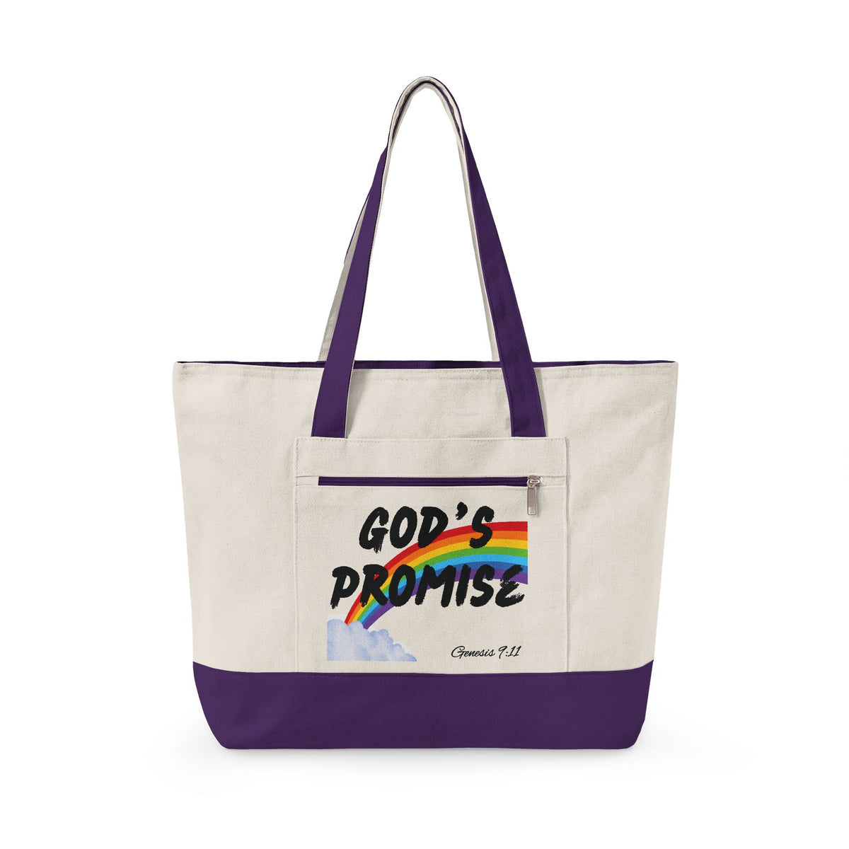 Zippered Canvas Tote