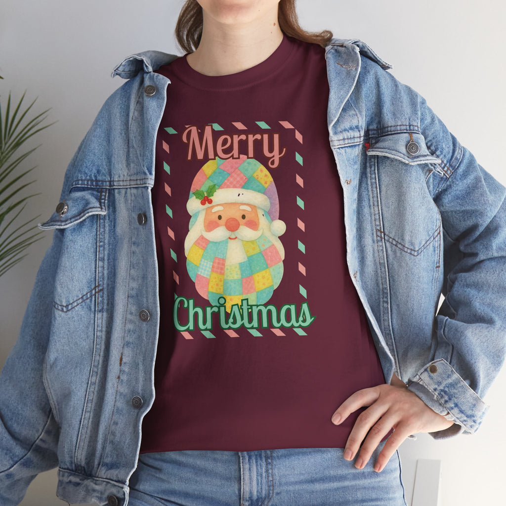 Merry Christmas Santa T-Shirt — Cute Pastel Santa Holiday Tee