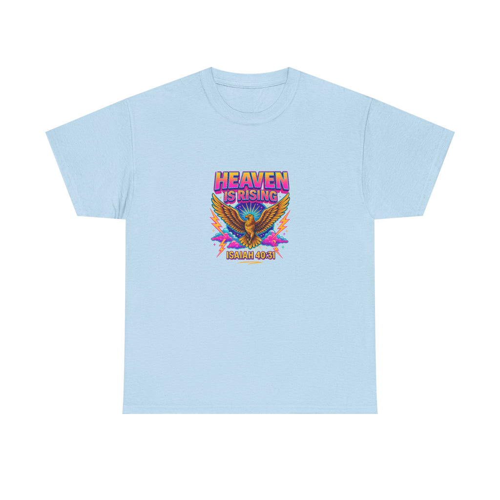 Heaven Is Rising Tee — Retro Eagle Graphic Christian Faith Shirt