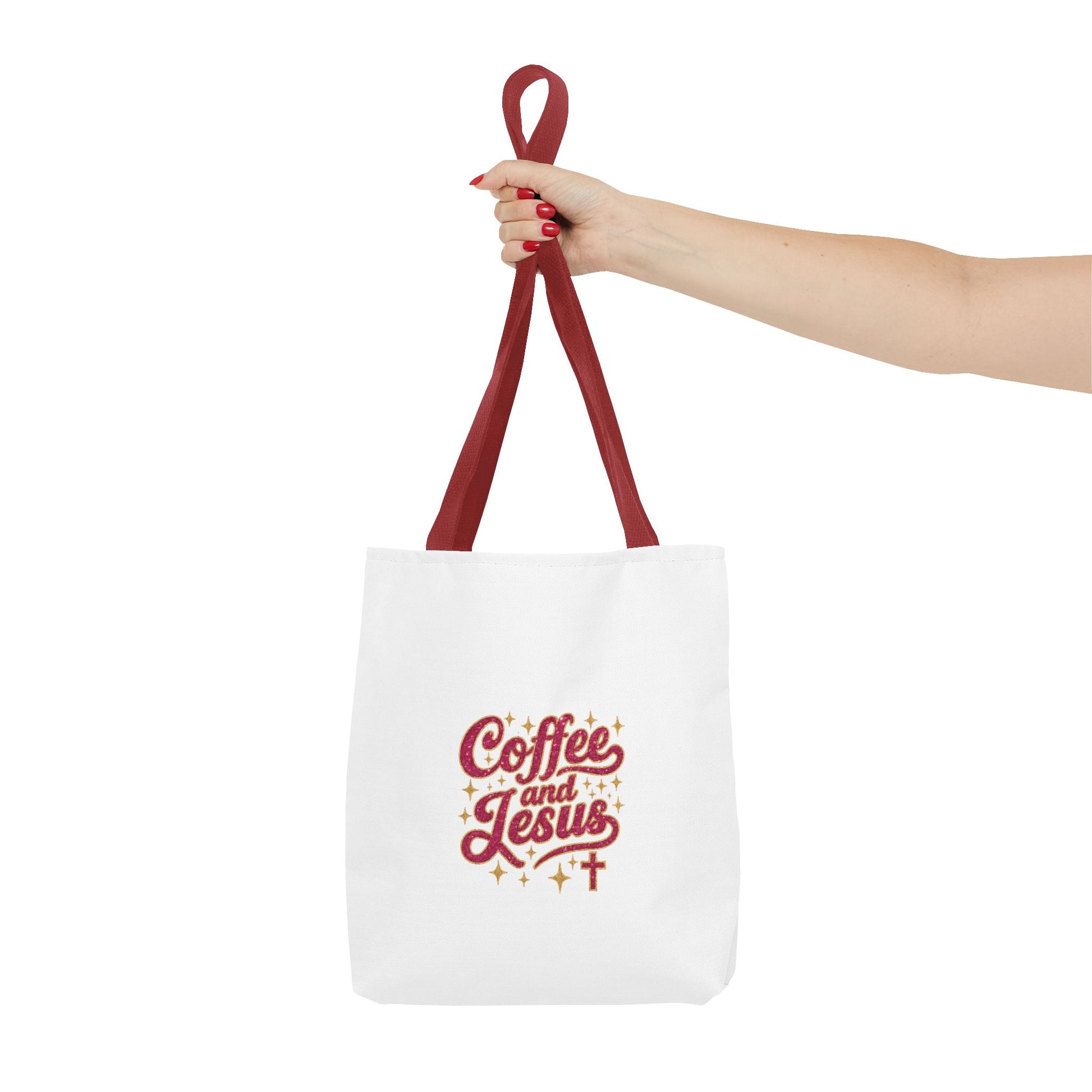 Coffee and Jesus Tote Bag — Christian Faith Canvas Shopper