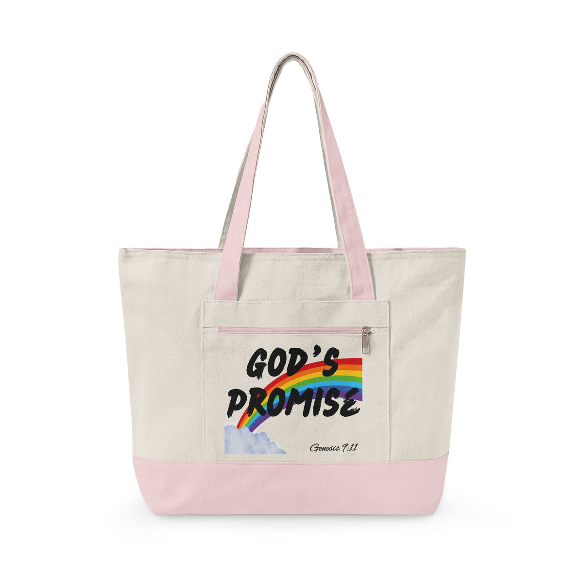 Zippered Canvas Tote