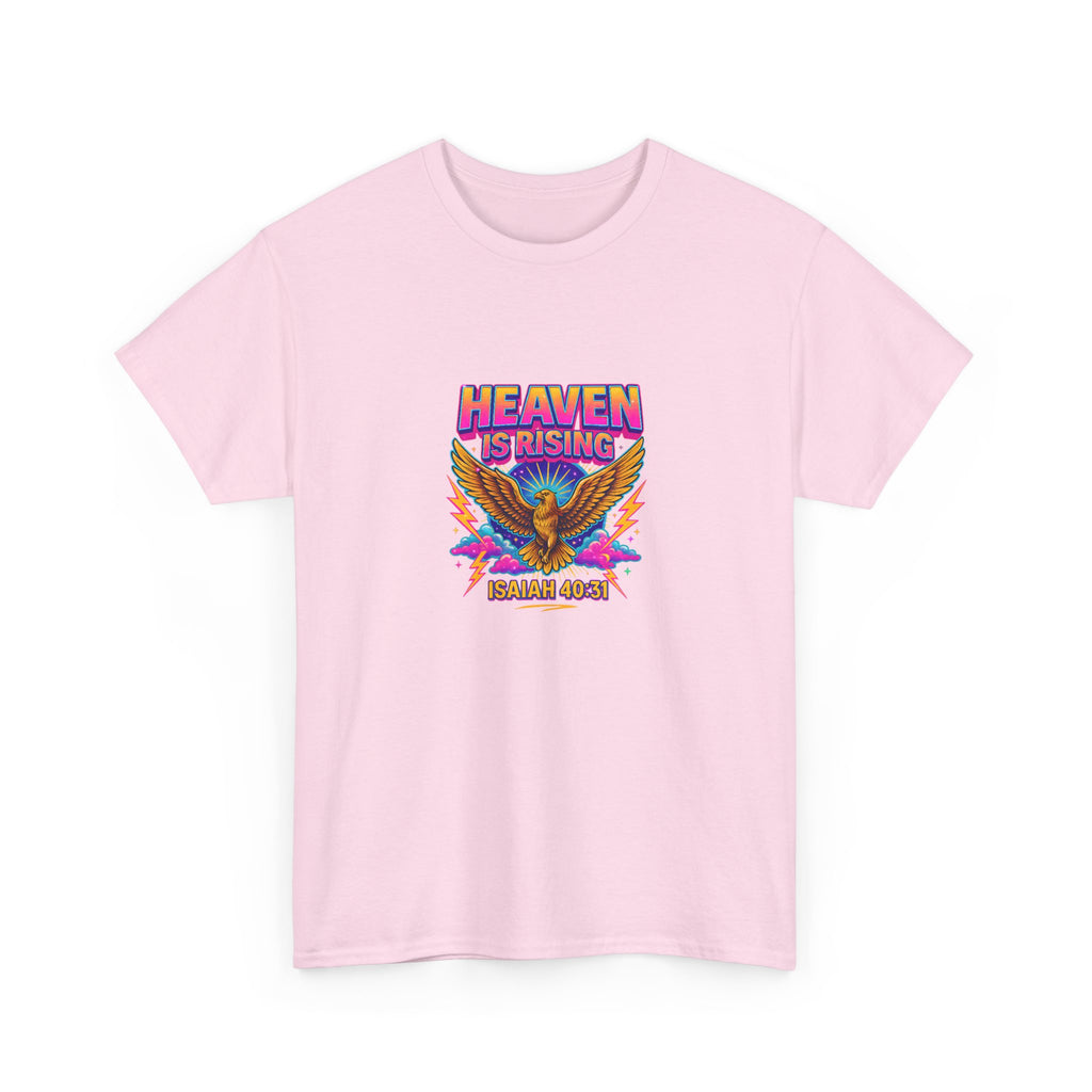 Heaven Is Rising Tee — Retro Eagle Graphic Christian Faith Shirt