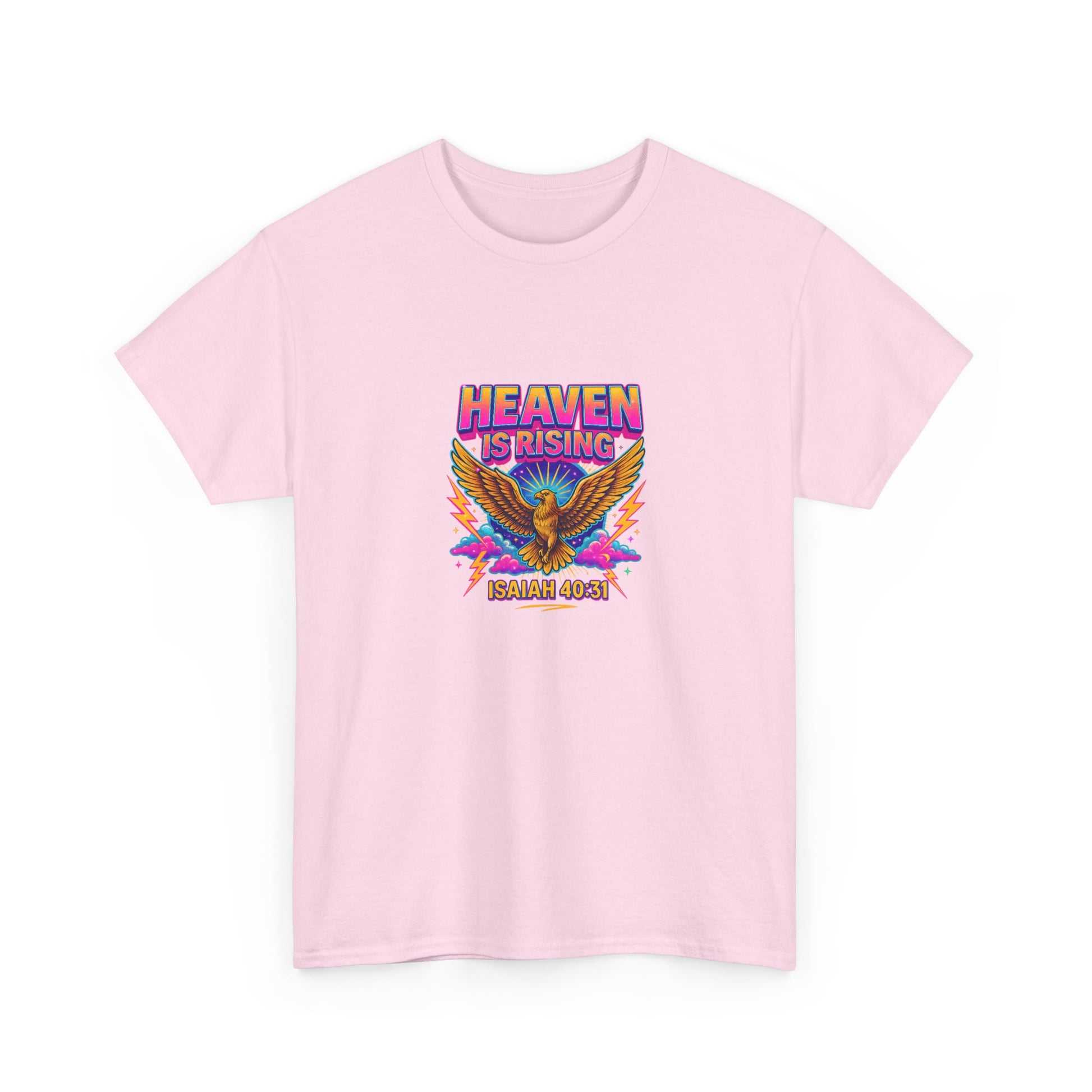 Heaven Is Rising Tee — Retro Eagle Graphic Christian Faith Shirt