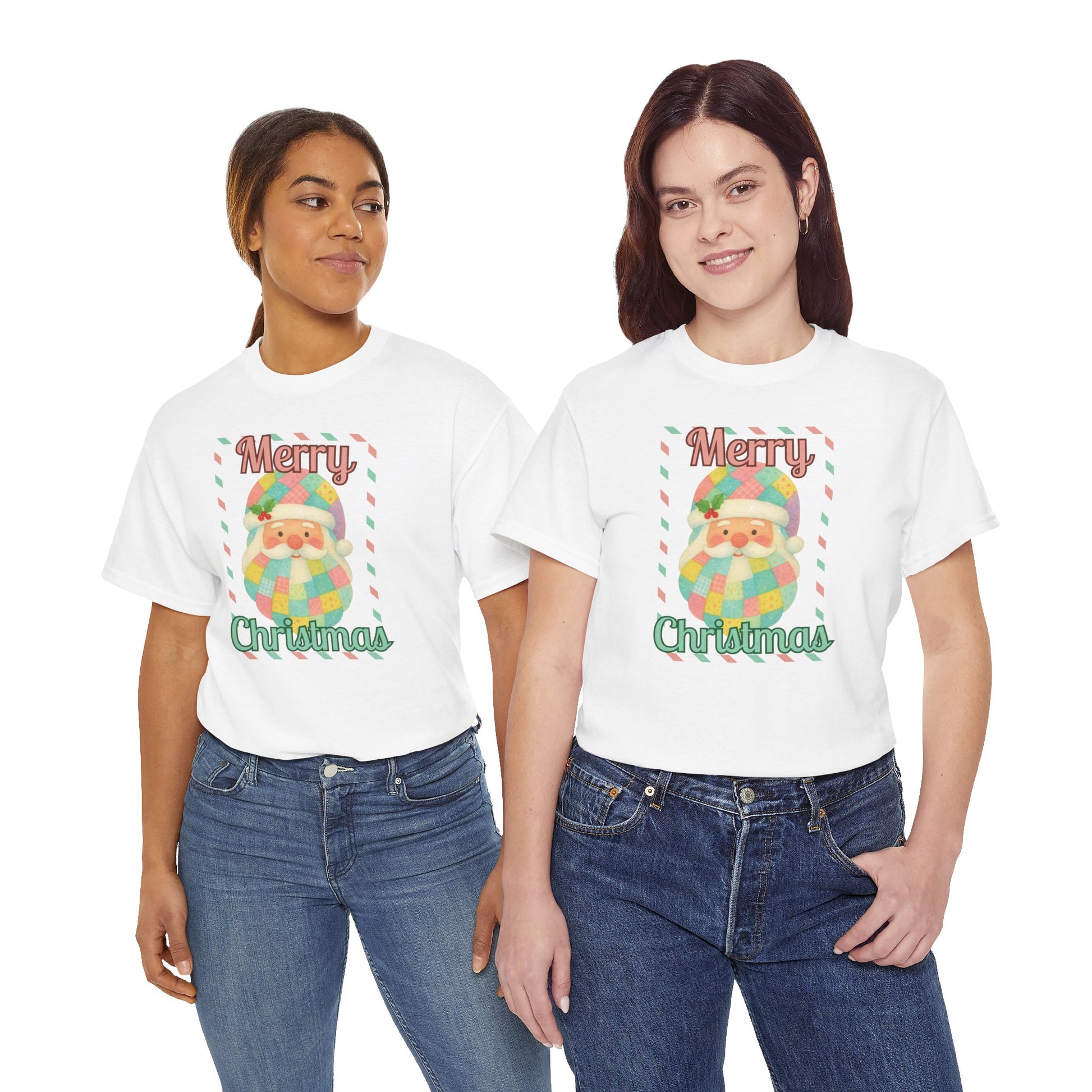 Merry Christmas Santa T-Shirt — Cute Pastel Santa Holiday Tee