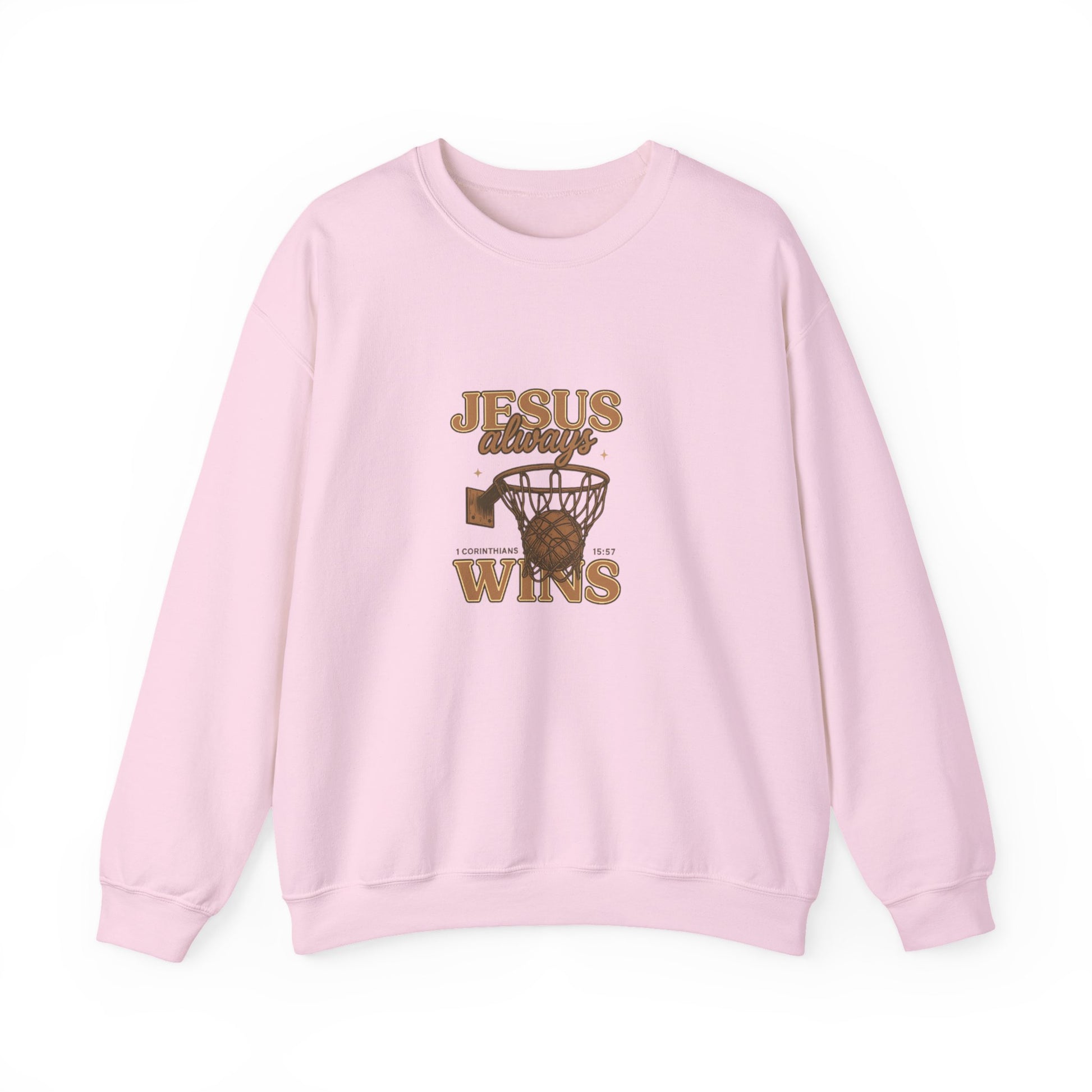 Jesus Wins Basketball Crewneck Sweatshirt