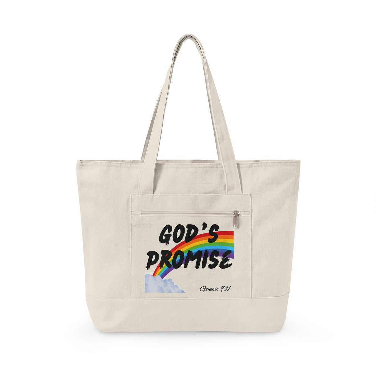 Zippered Canvas Tote