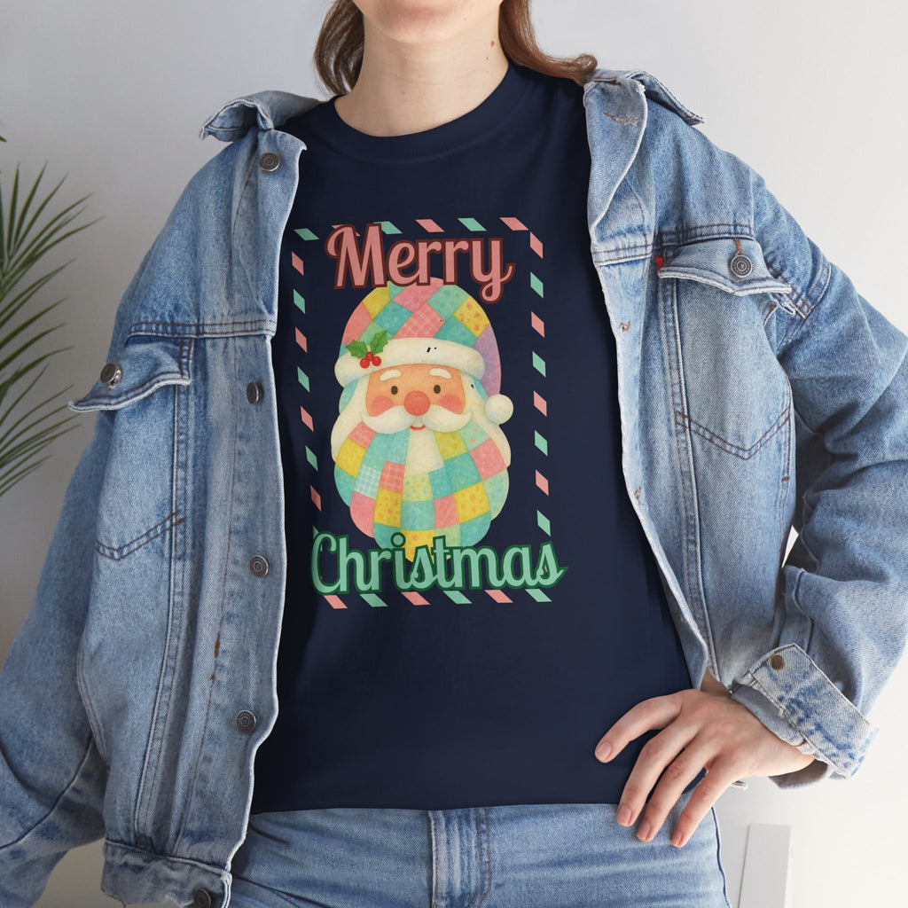 Merry Christmas Santa T-Shirt — Cute Pastel Santa Holiday Tee