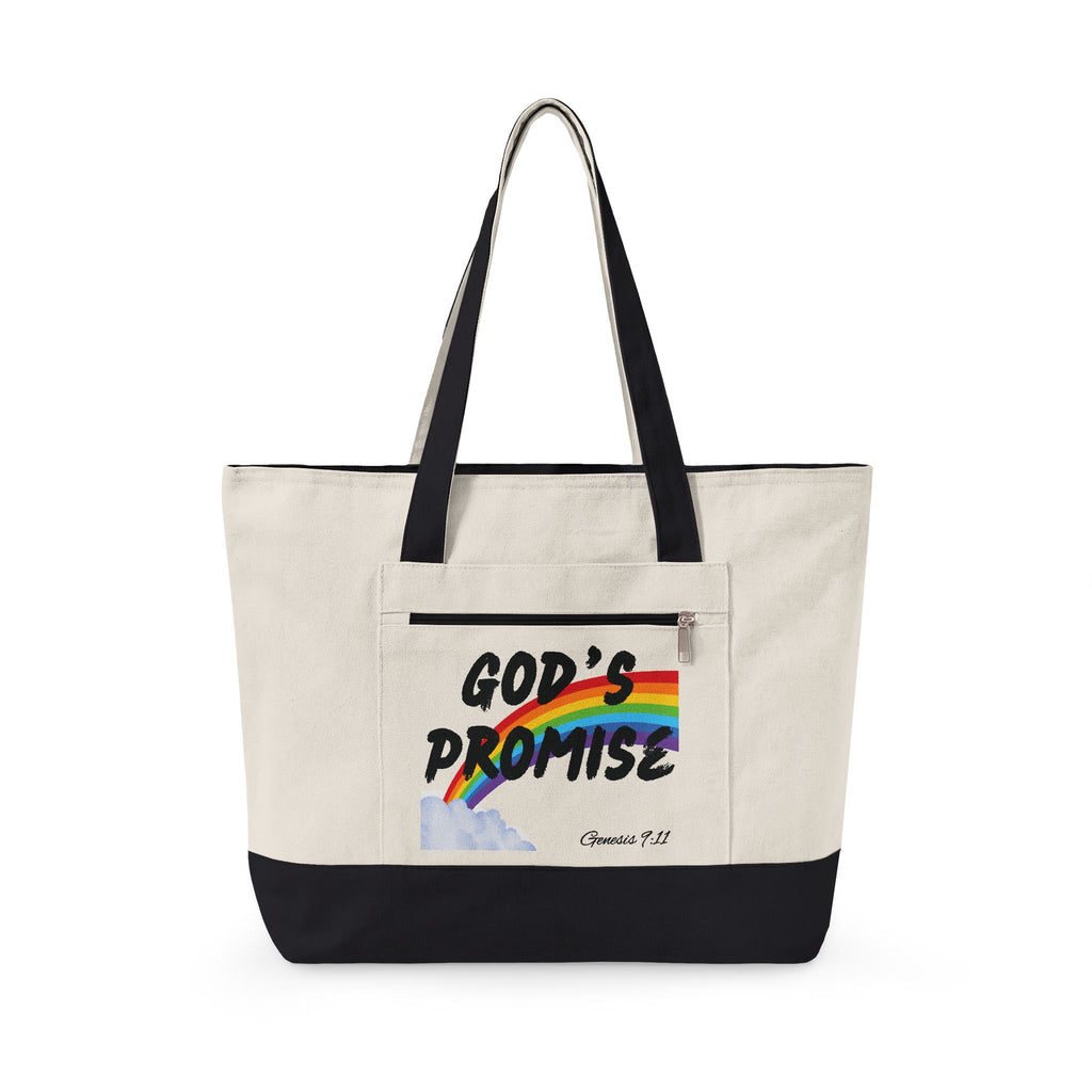 Zippered Canvas Tote