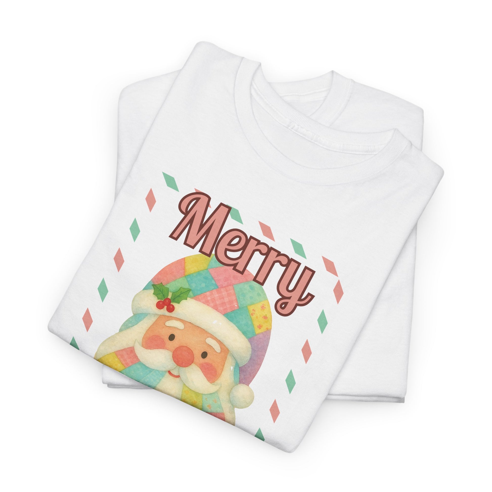 Merry Christmas Santa T-Shirt — Cute Pastel Santa Holiday Tee