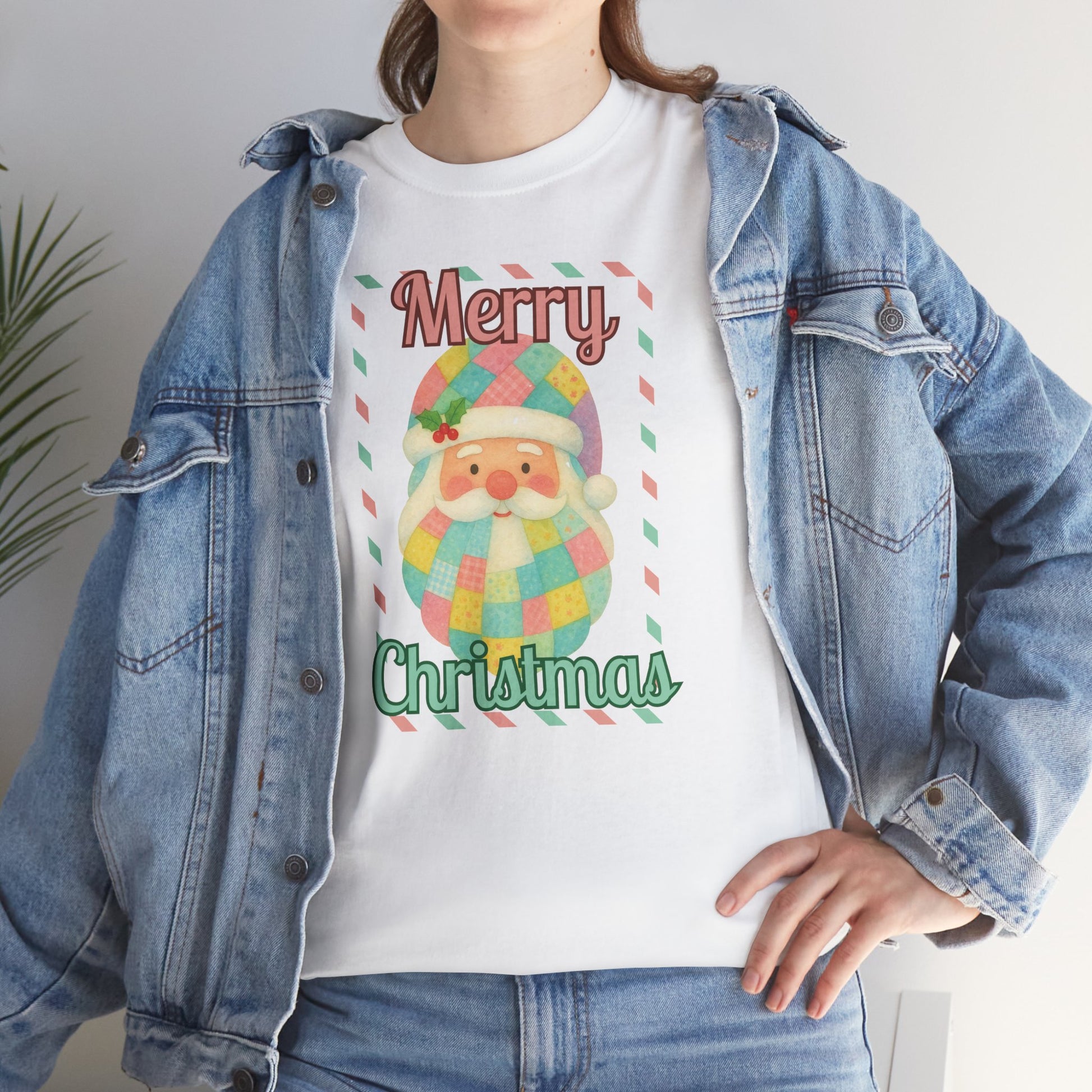 Merry Christmas Santa T-Shirt — Cute Pastel Santa Holiday Tee