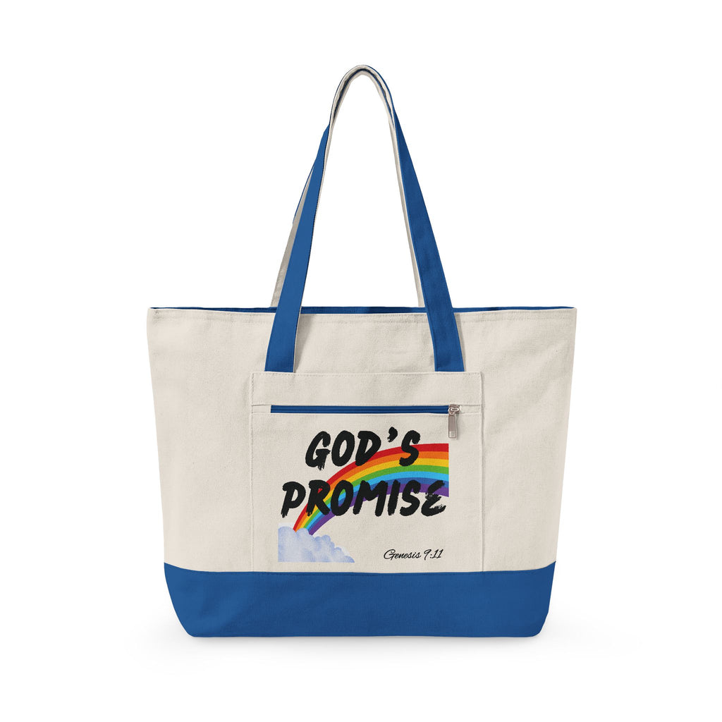 Zippered Canvas Tote