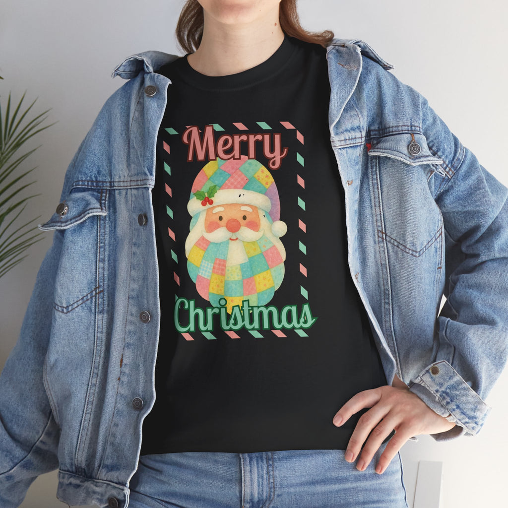 Merry Christmas Santa T-Shirt — Cute Pastel Santa Holiday Tee